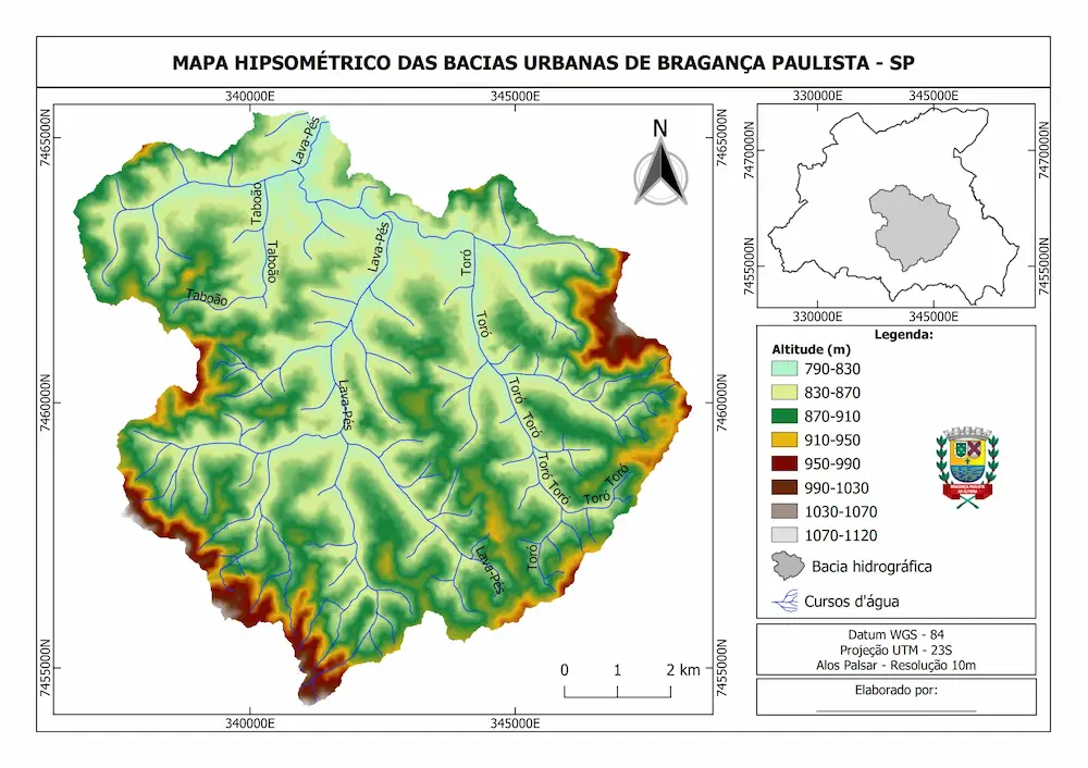 Mapa produzido por aluno