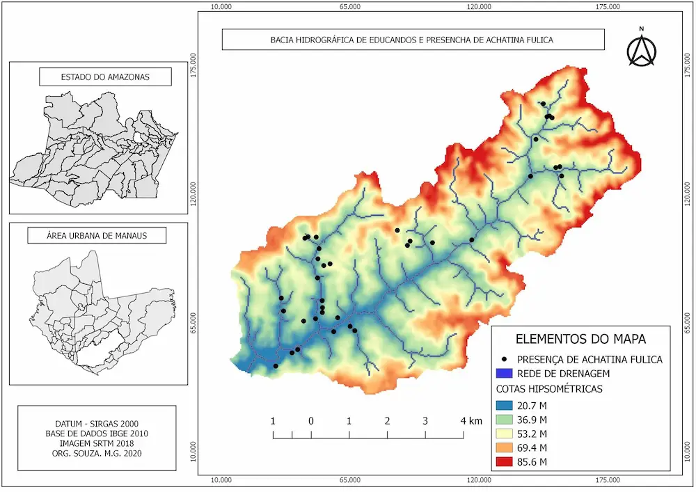 Mapa produzido por aluno