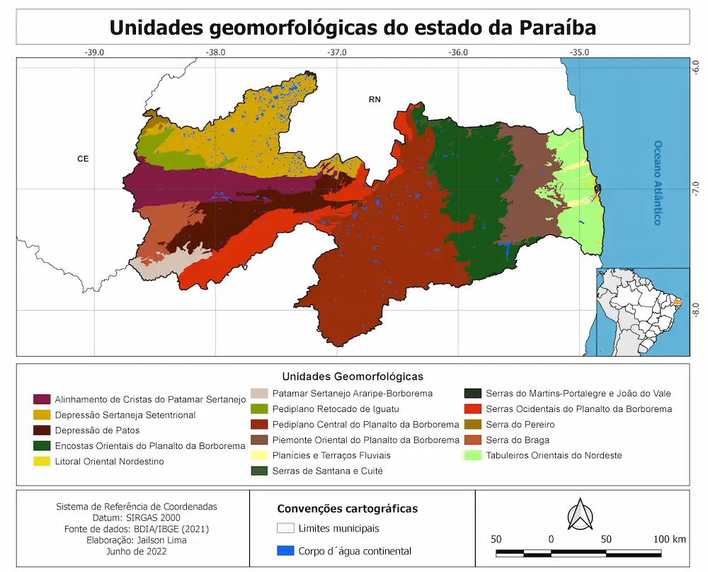 Mapa produzido por aluno