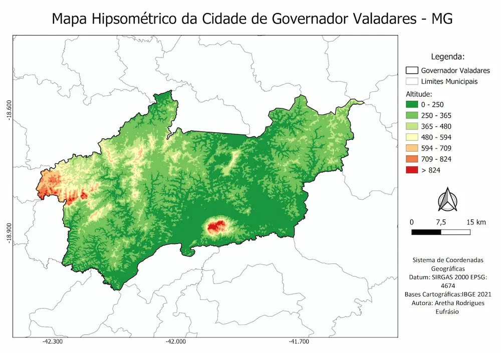 Mapa produzido por aluno